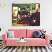 Huishoudelijke conversatie (door Konstantin Makovs Canvas Afdruk (Insitu (Woonkamer))