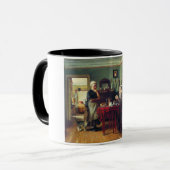 Huishoudelijke conversatie (door Konstantin Makovs Mok (Voorkant links)