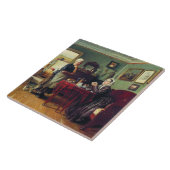 Huishoudelijke conversatie (door Konstantin Makovs Tegeltje (Zijkant)