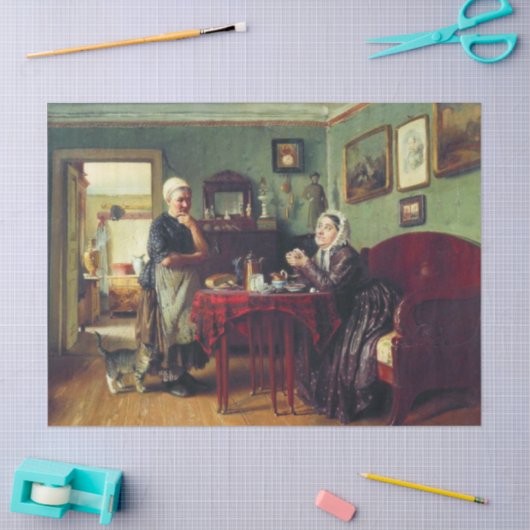 Huishoudelijke conversatie (door Konstantin Makovs Tissuepapier (Craft)