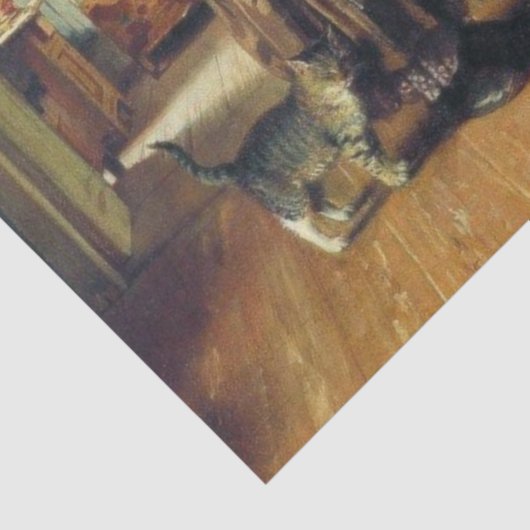 Huishoudelijke conversatie (door Konstantin Makovs Tissuepapier (Detail)