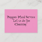 Huishoudelijke diensten visitekaartje (Achterkant)