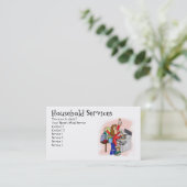 Huishoudelijke diensten visitekaartje (Staand voorkant)