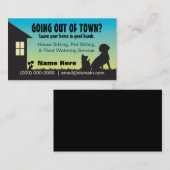 Huishoudelijke en gezelschapsdieren en Plant Visit Visitekaartje (Voorkant / Achterkant)