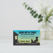 Huishoudelijke en gezelschapsdieren en Plant Visit Visitekaartje (Staand voorkant)