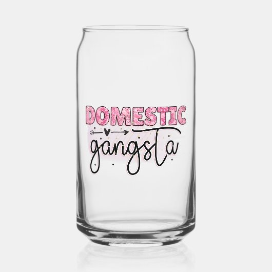 Huishoudelijke Gangsta Drink Glas – Pink Funny Gif (Voorkant)