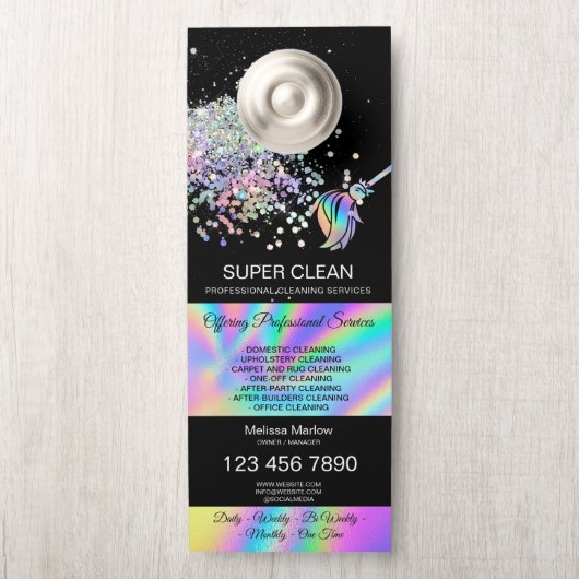 Huishoudelijke Huis Schoonmaak Maid Janitor Deurhanger (Op knop)