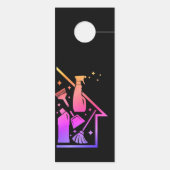 Huishoudelijke Huis Schoonmaak Maid Janitor Deurhanger (Achterkant)