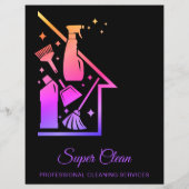 Huishoudelijke Huis Schoonmaak Maid Janitor Flyer (Achterkant)