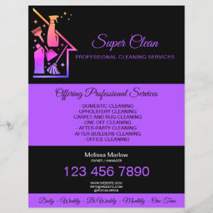 Huishoudelijke Huis Schoonmaak Maid Janitor Flyer