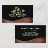 Huishoudelijke Logo | Metaalgolf Visitekaartje (Voorkant / Achterkant)