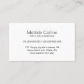 Huishoudelijke makelaar binnenhuisdecorator visitekaartje (Achterkant)