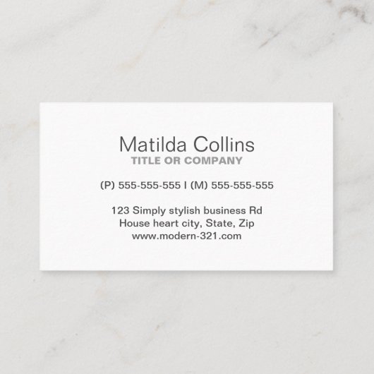 Huishoudelijke makelaar binnenhuisdecorator visitekaartje (Achterkant)