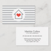 Huishoudelijke makelaar binnenhuisdecorator visitekaartje (Voorkant / Achterkant)