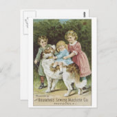 Huishoudelijke naaimachine briefkaart (Voorkant / Achterkant)