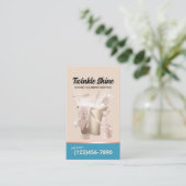 Huishoudelijke opruiming Moderne Begei & Blue Hous Visitekaartje (Staand voorkant)