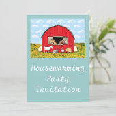 Huishoudelijke opwarende partij Uitnodigingsdieren Kaart (Staand voorkant)