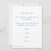 Huishoudelijke opwarende partij Uitnodigingsdieren Kaart (Achterkant)