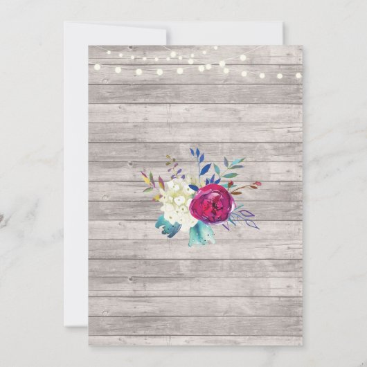 Huishoudelijke opwarmende partij Roze bloemen Nieu Kaart (Achterkant)