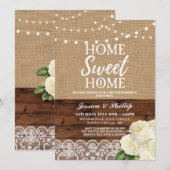 Huishoudelijke opwarmende partij Rustisch Roos Bur Kaart (Voorkant / Achterkant)