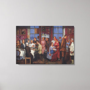 Huishoudelijke opwarming canvas afdruk