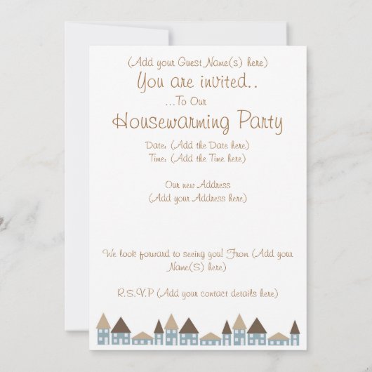 Huishoudelijke opwarming kaart (Achterkant)