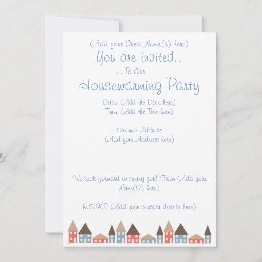 Huishoudelijke opwarming kaart (Achterkant)