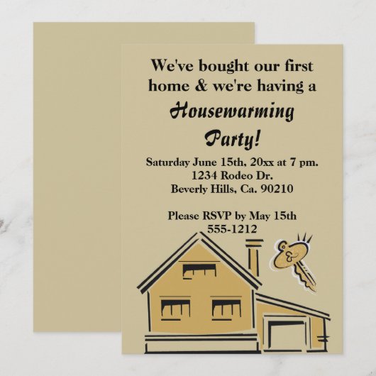 Huishoudelijke opwarming kaart (Voorkant / Achterkant)