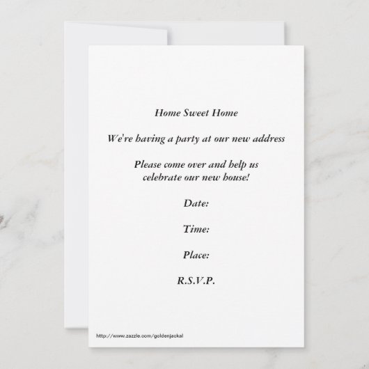 Huishoudelijke opwarming kaart (Achterkant)