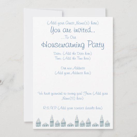 Huishoudelijke opwarming kaart (Achterkant)