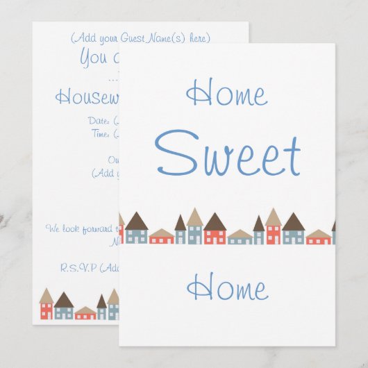 Huishoudelijke opwarming kaart (Voorkant / Achterkant)