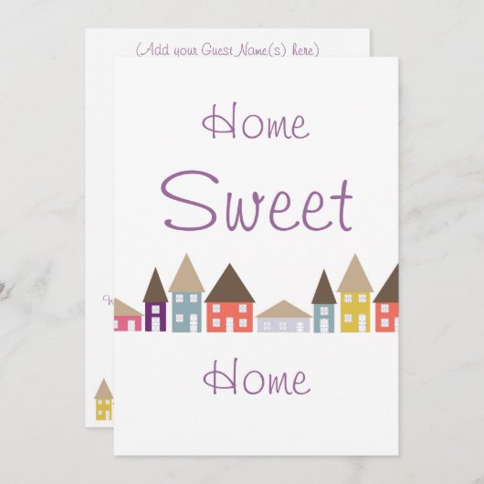 Huishoudelijke opwarming kaart (Voorkant / Achterkant)