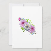 Huishoudelijke opwarming Partij Roze Floral Gold B Kaart (Achterkant)