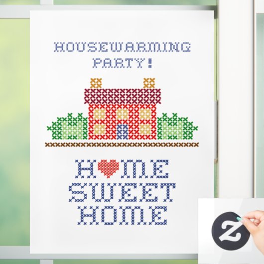 Huishoudelijke opwarming raamsticker (Huis)