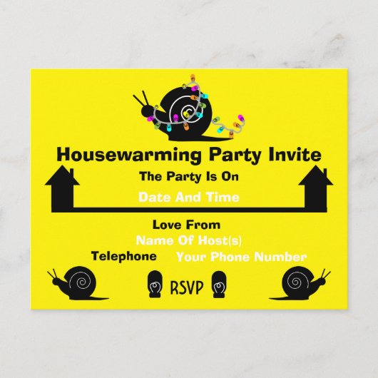 Huishoudelijke opwarming | Thuis verplaatsen | Fun Aankondigingskaart (Voorkant)