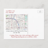 Huishoudelijke opwarming uitnodiging briefkaart (Achterkant)