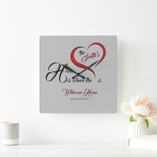 Huishoudelijke opwarming vierkante klok (Huis)