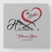 Huishoudelijke opwarming vierkante klok (Voorkant)