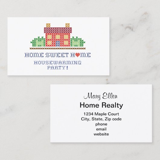 Huishoudelijke opwarming visitekaartje (Voorkant / Achterkant)