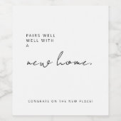 Huishoudelijke opwarming wijn etiket (Enkel label)