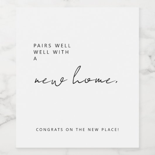 Huishoudelijke opwarming wijn etiket (Enkel label)