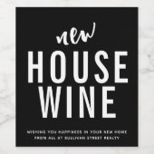 Huishoudelijke opwarming wijn etiket (Enkel label)