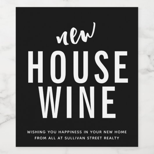 Huishoudelijke opwarming wijn etiket (Enkel label)