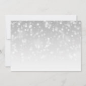 Huishoudelijke opwarming Zilveren Sparkle Lights Kaart (Achterkant)