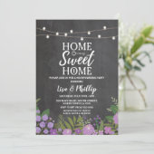 Huishoudelijke opwarmingspartij - Floral Chalk Key Kaart (Staand voorkant)