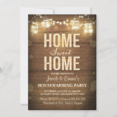 Huishoudelijke opwarmingsuitnodiging Home Sweet Ho Kaart (Voorkant)