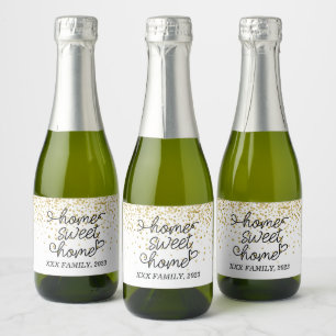 Huishoudelijke partij - NIEUW HUIS, HOME SWEET HOM Sparkling Wijnetiket