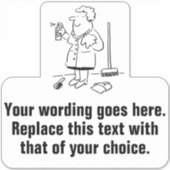 Huishoudelijke reiniging en reiniging sticker (Voorkant)