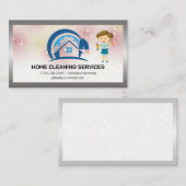 Huishoudelijke reiniging Logo | meid Visitekaartje (Voorkant / Achterkant)