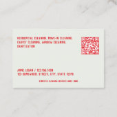 Huishoudelijke reiniging QR Visitekaartje (Achterkant)